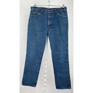 Levis 22515 0223 Jeans Mens 38x34 Blue Orange Tab Flannel Lined Made in USA 1986